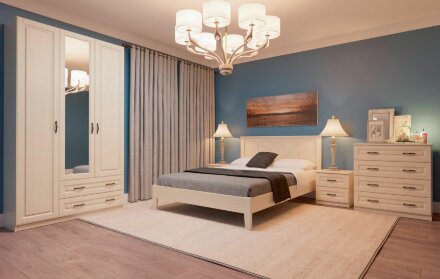 Шкаф 3х-дверный Кантри, слоновая кость 